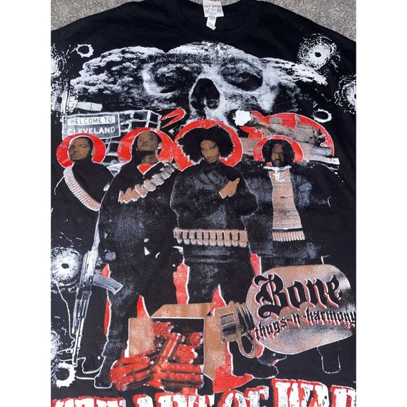 Bone Thugs N Harmony Shirt Size XL All Over Print Retro Style Backstock Co NWOT - Picture 2 of 6